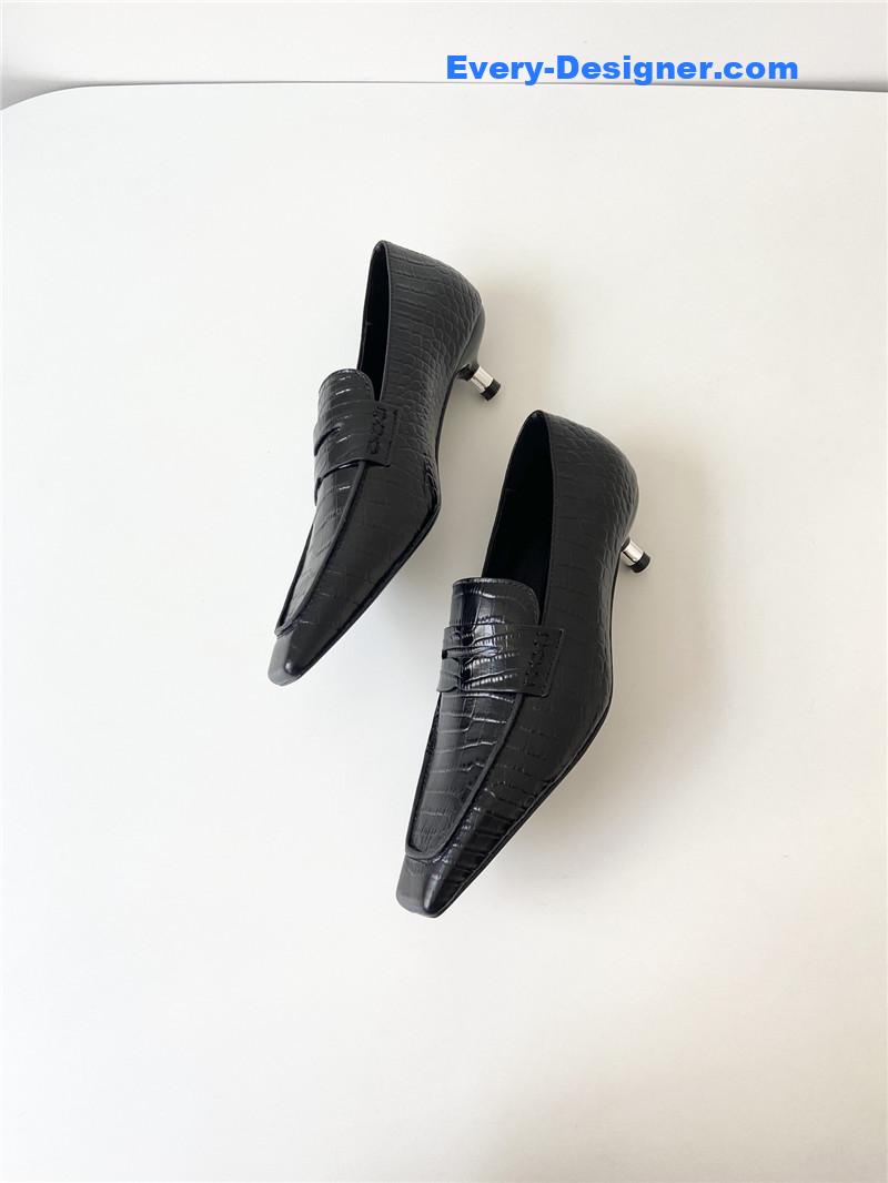 Ce1i*e vintage square toe metal heel mules