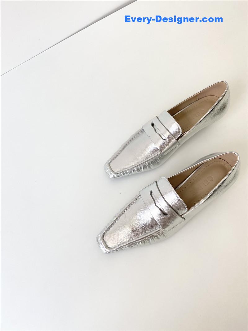 Ce1i*e vintage square toe metal heel mules