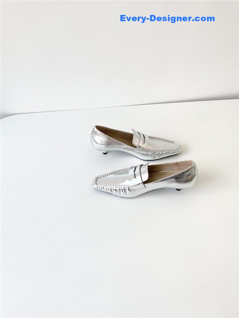 Ce1i*e vintage square toe metal heel mules