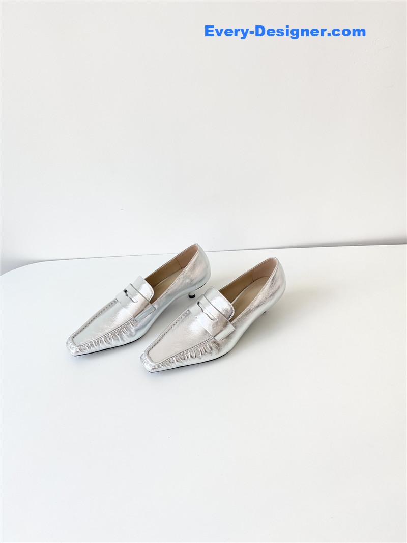 Ce1i*e vintage square toe metal heel mules