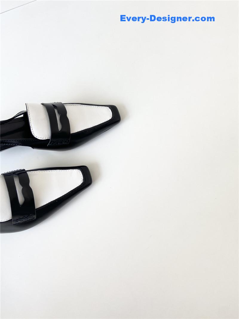 Ce1i*e vintage square toe metal heel mules