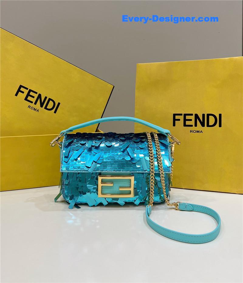 F**di sequins mini baguette bag