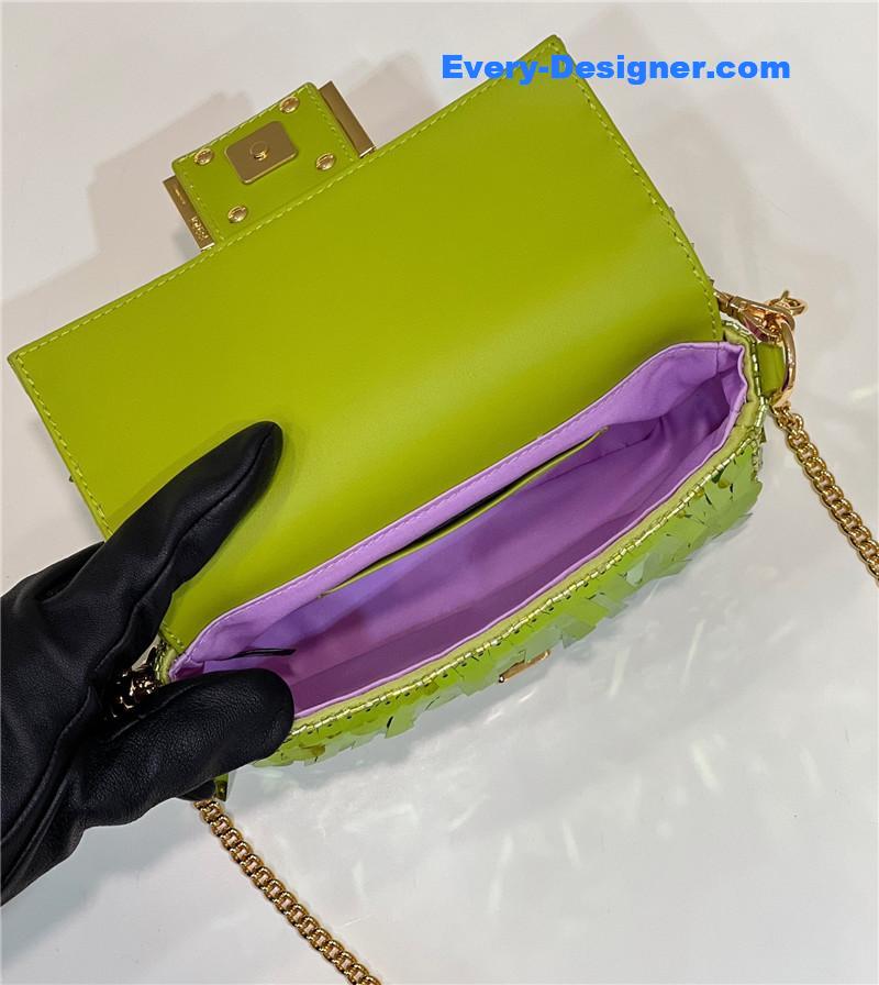 F**di sequins mini baguette bag
