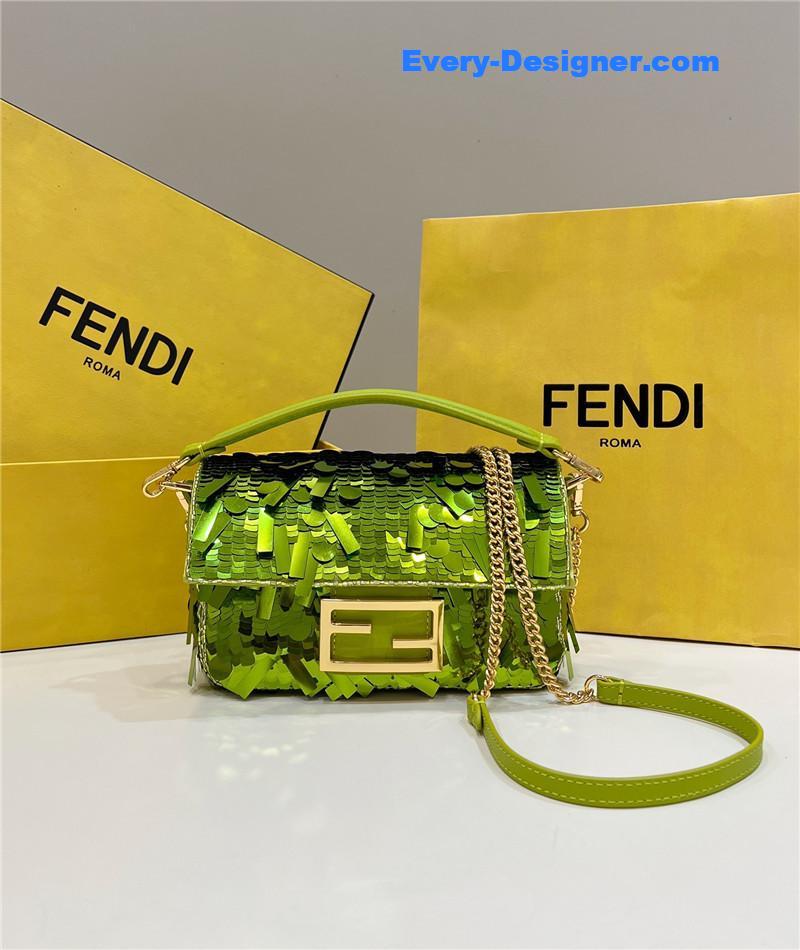 F**di sequins mini baguette bag