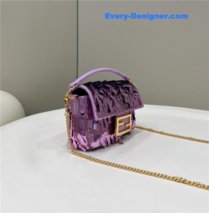 F**di sequins mini baguette bag
