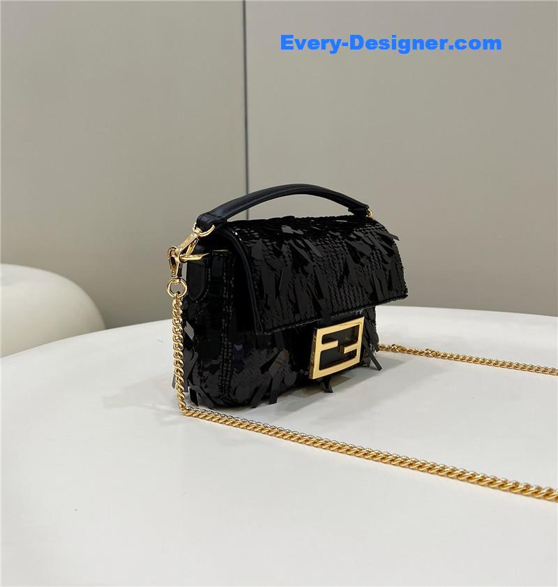 F**di sequins mini baguette bag