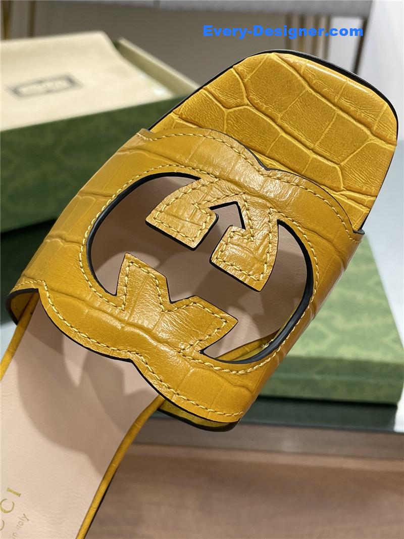 Gvc*1 logo gg cutout slippers
