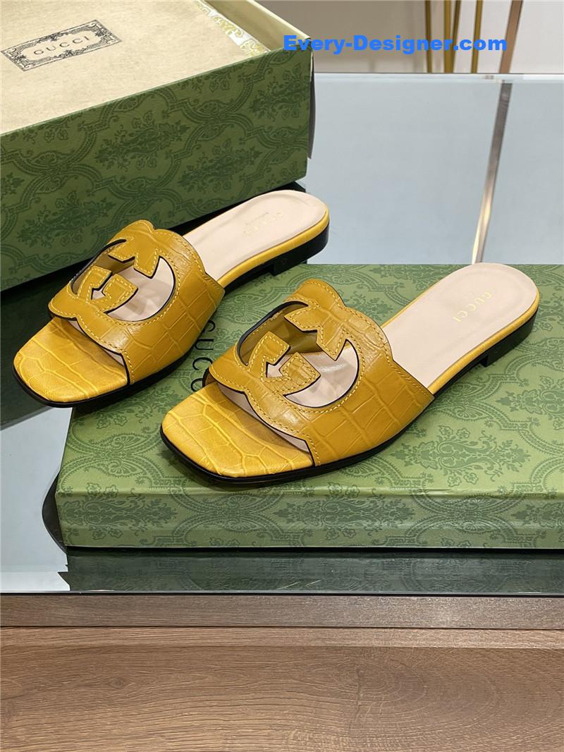 Gvc*1 logo gg cutout slippers