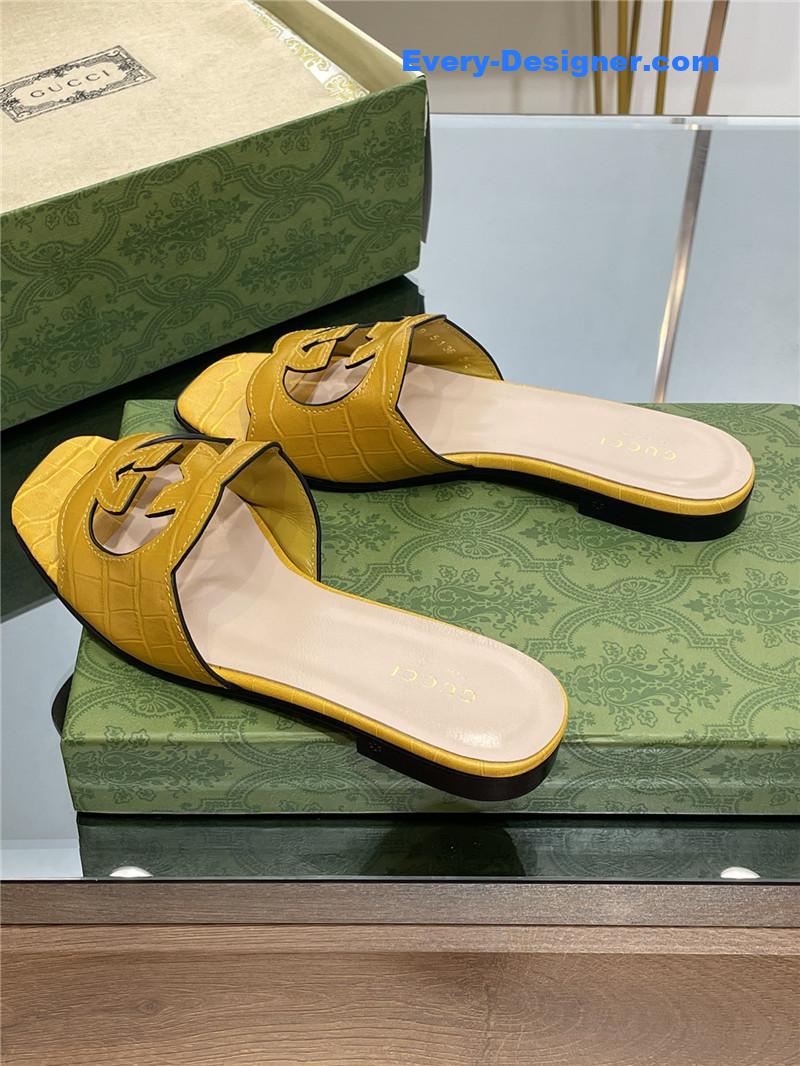 Gvc*1 logo gg cutout slippers