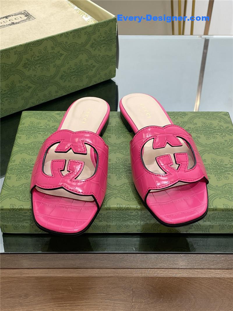Gvc*1 logo gg cutout slippers