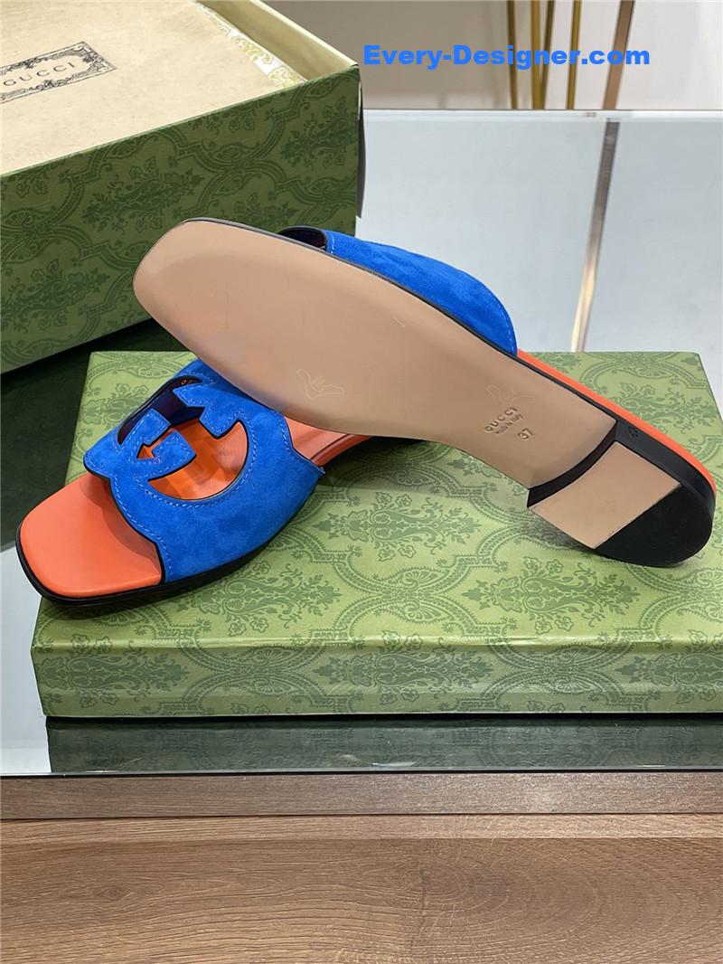 Gvc*1 logo gg cutout slippers