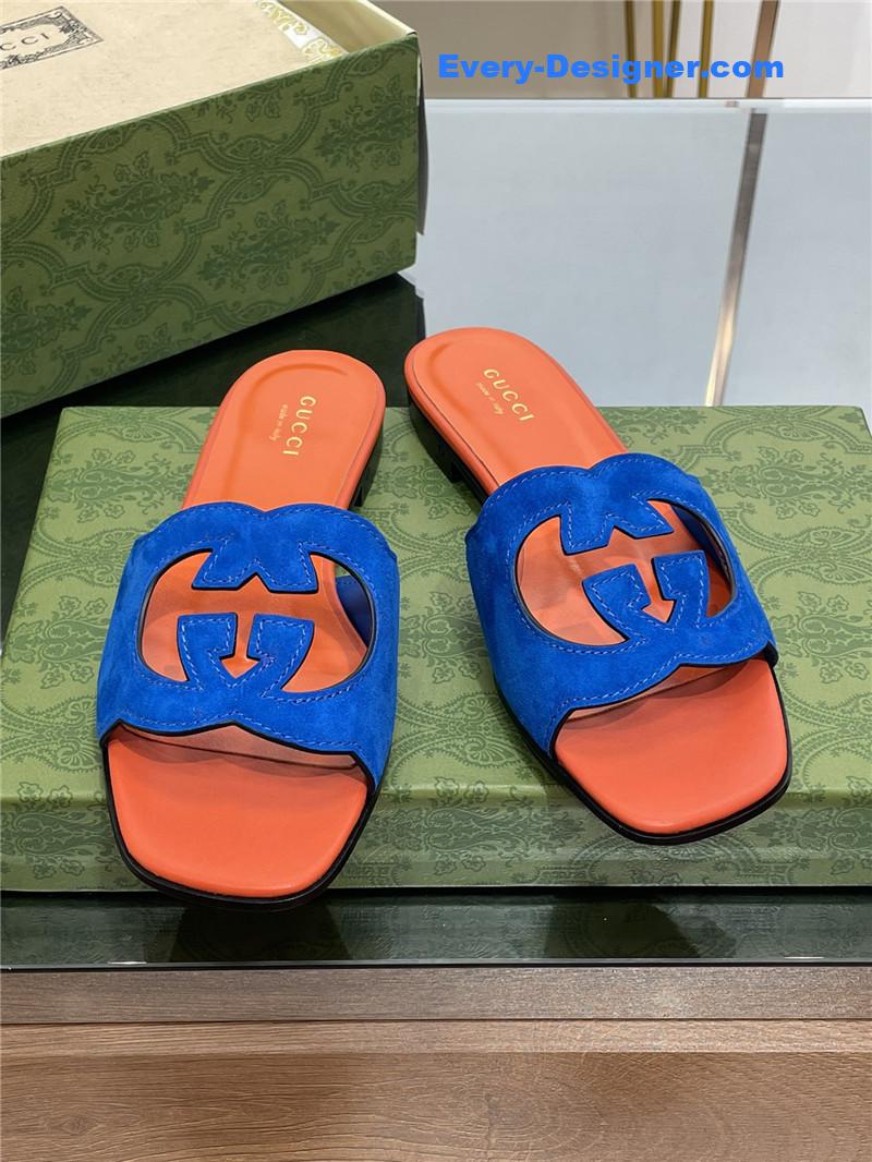 Gvc*1 logo gg cutout slippers