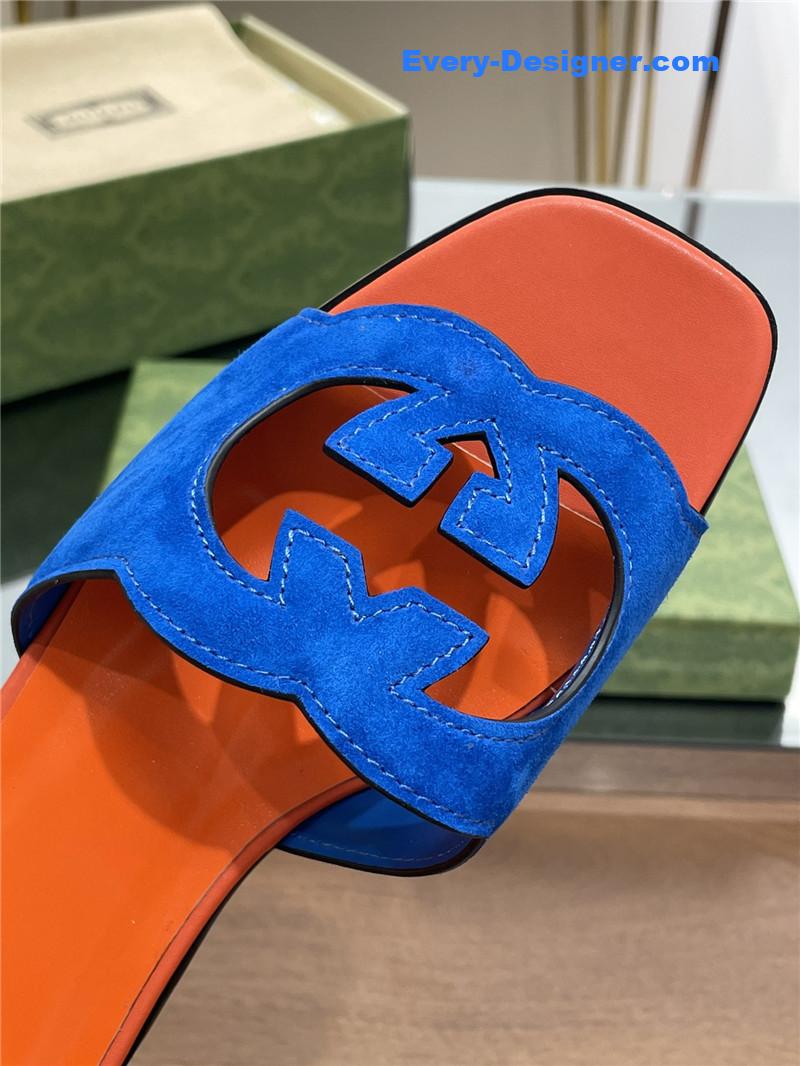 Gvc*1 logo gg cutout slippers