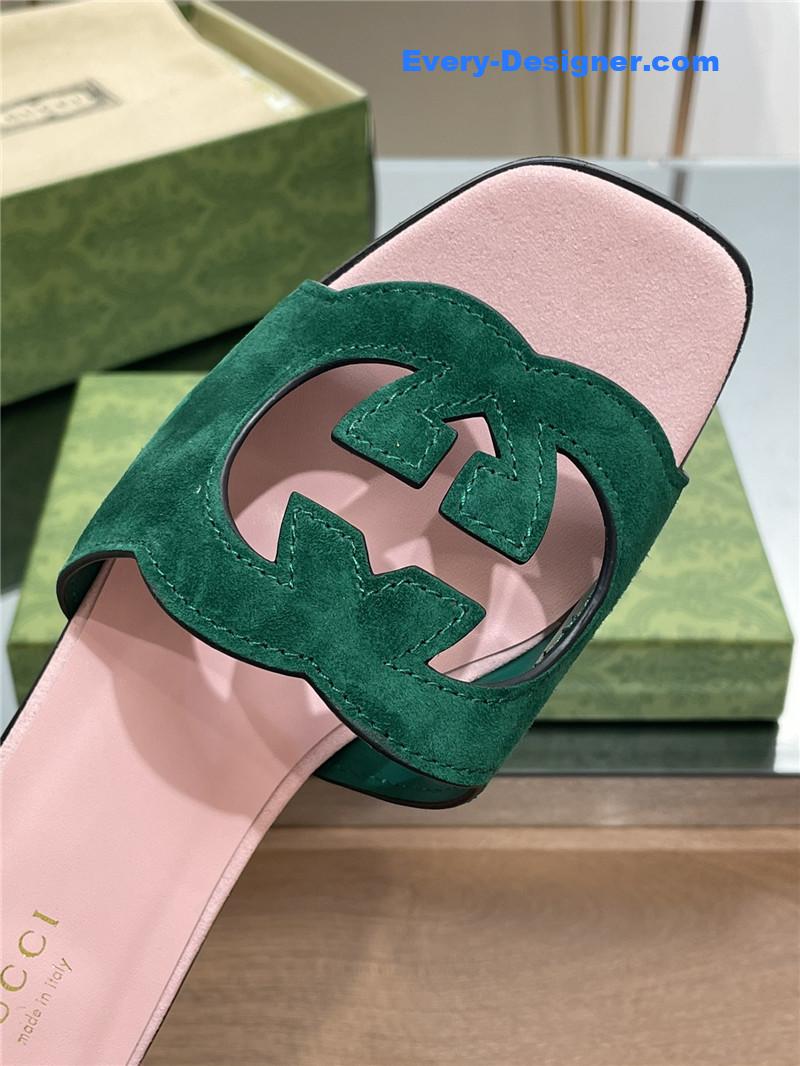 Gvc*1 logo gg cutout slippers