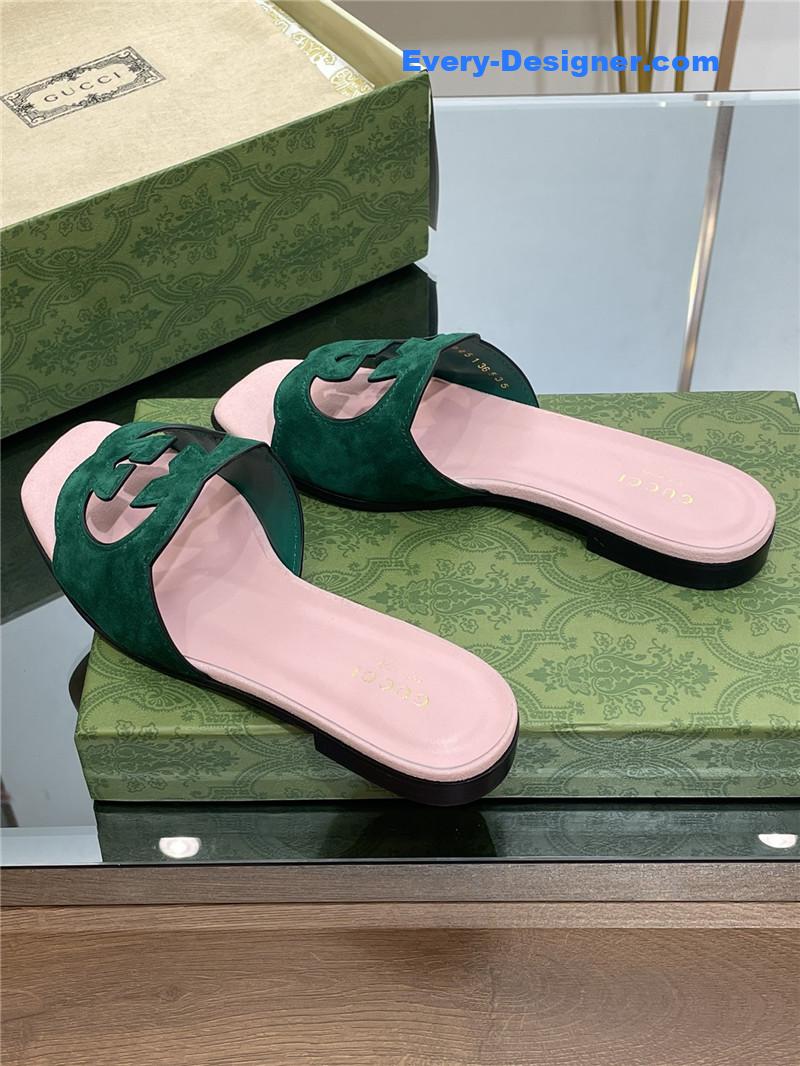 Gvc*1 logo gg cutout slippers
