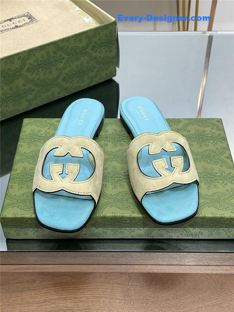 Gvc*1 logo gg cutout slippers