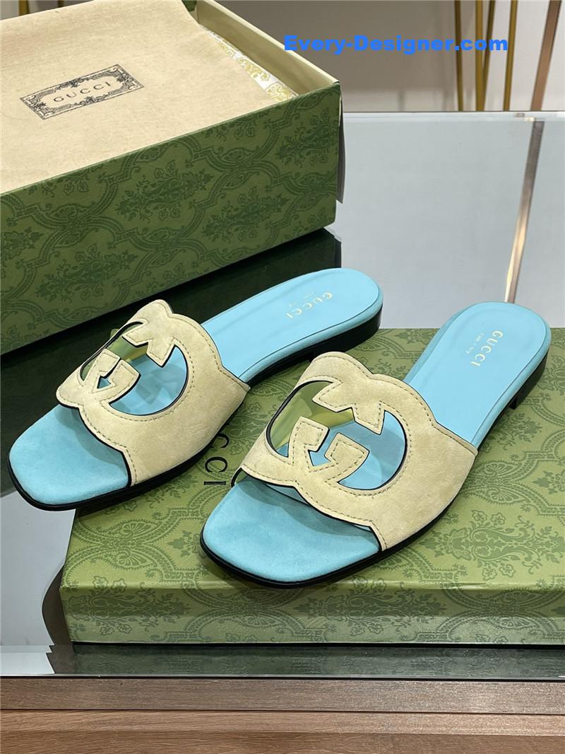 Gvc*1 logo gg cutout slippers