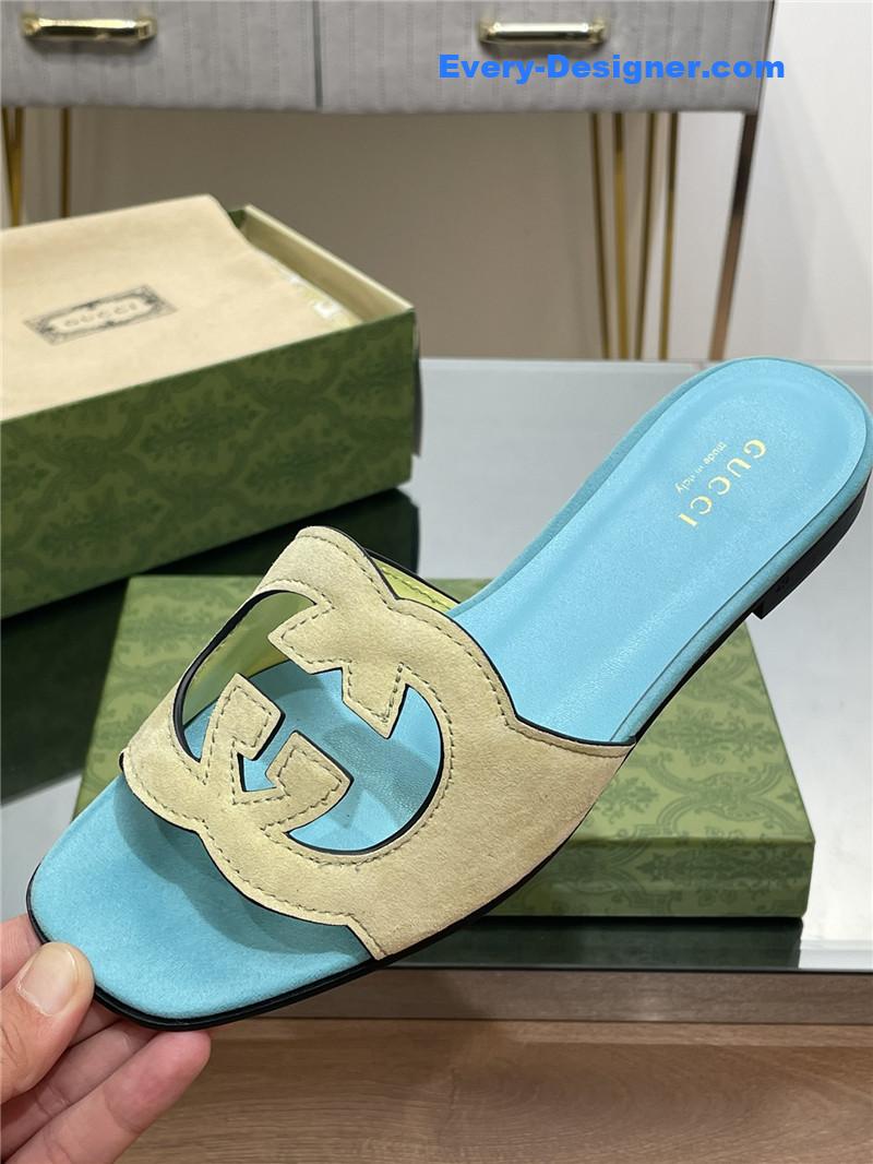 Gvc*1 logo gg cutout slippers