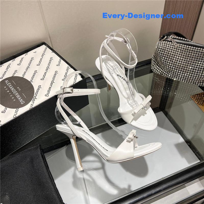 A1exa*der wang logo rhinestone pumps