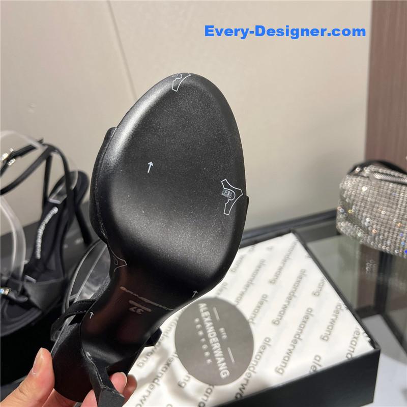 A1exa*der wang logo rhinestone pumps