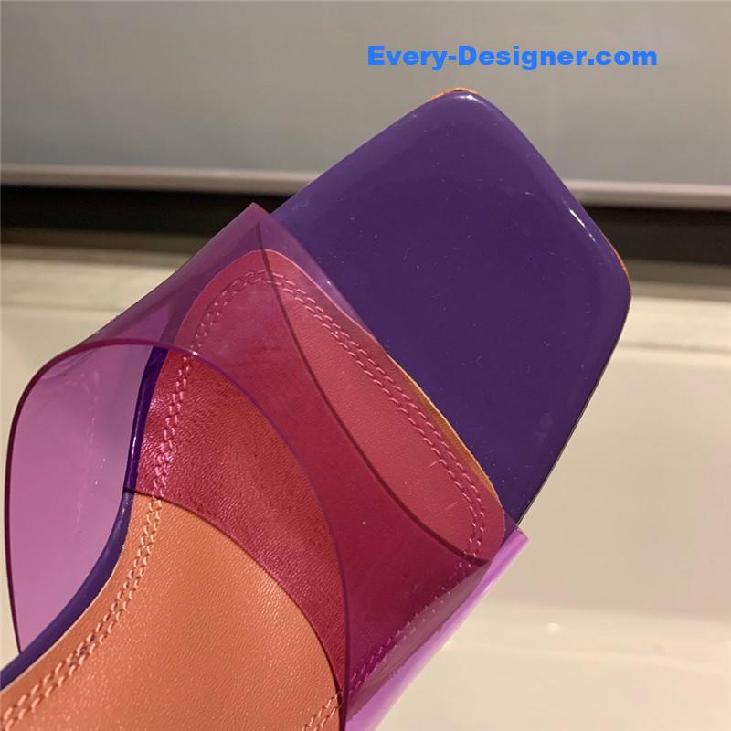 i Wedge transparent bottom slippers