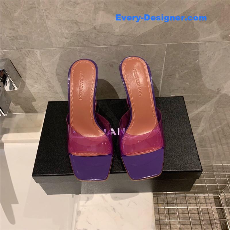 i Wedge transparent bottom slippers