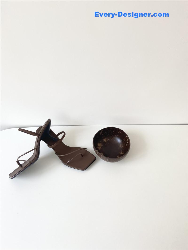 T    new strappy sandals with high heels