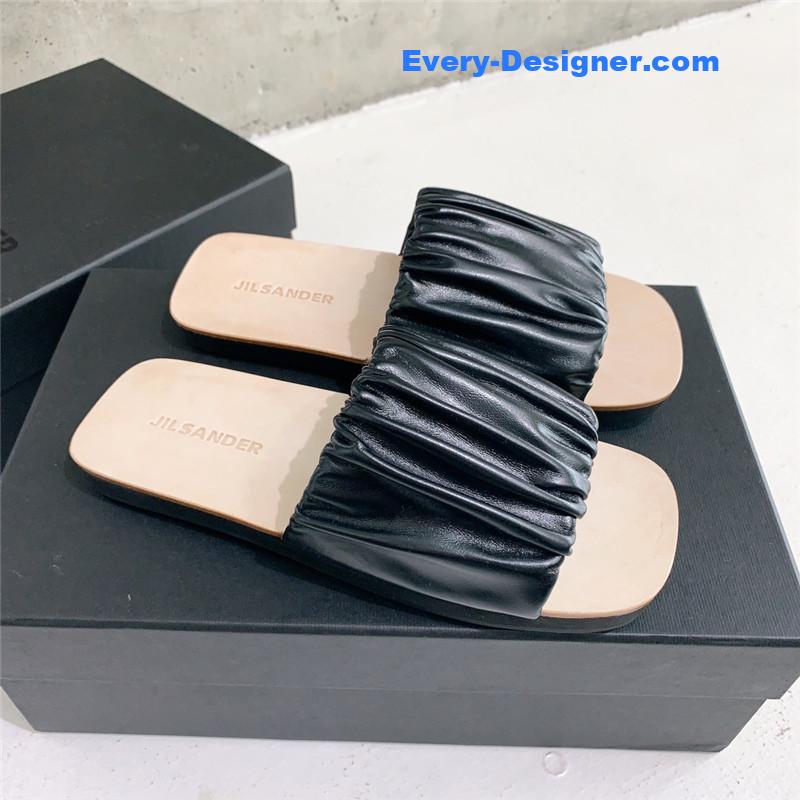 jil sander new pleated petal slippers