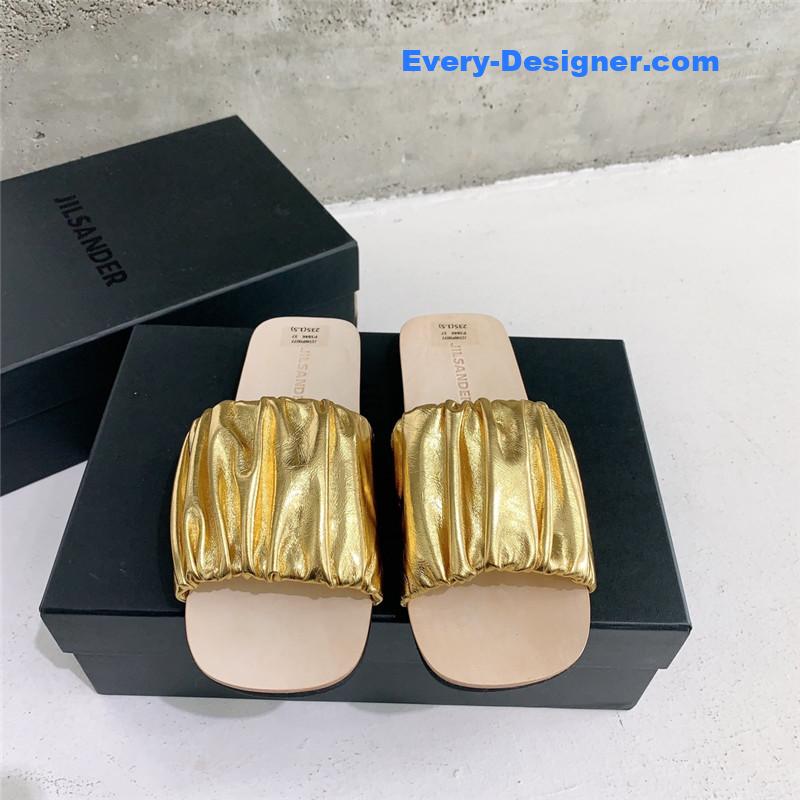 jil sander new pleated petal slippers