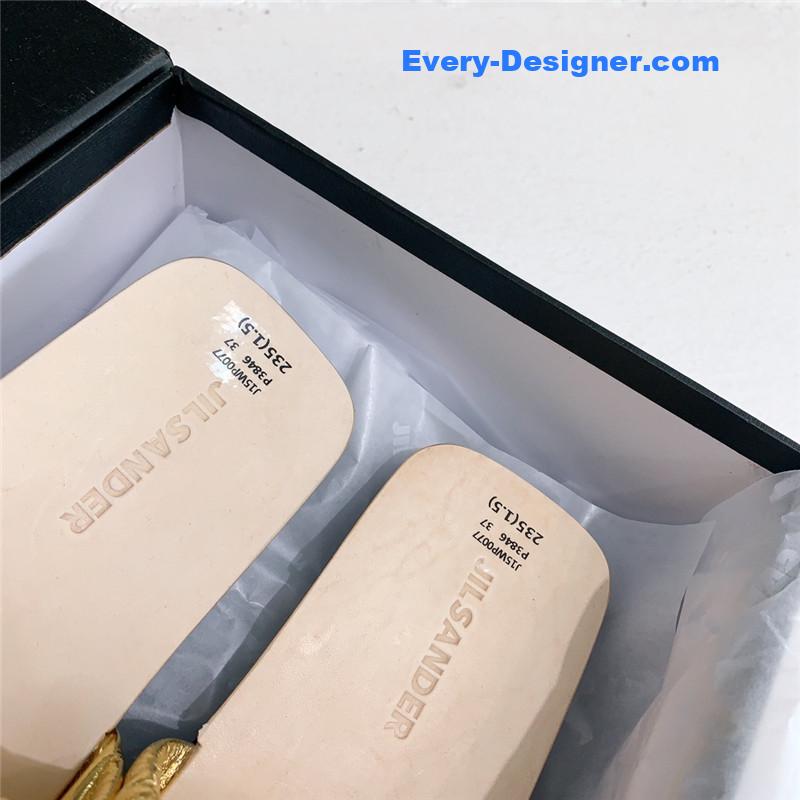 jil sander new pleated petal slippers