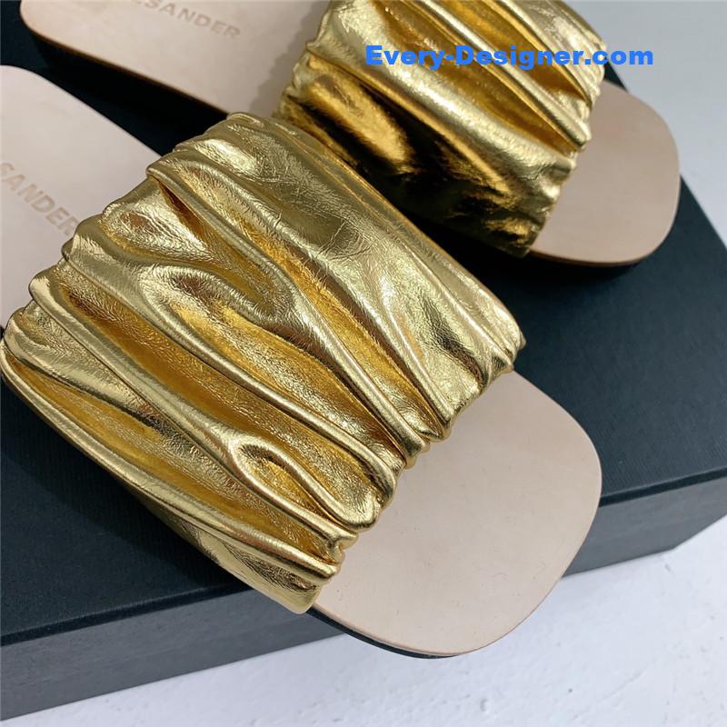 jil sander new pleated petal slippers