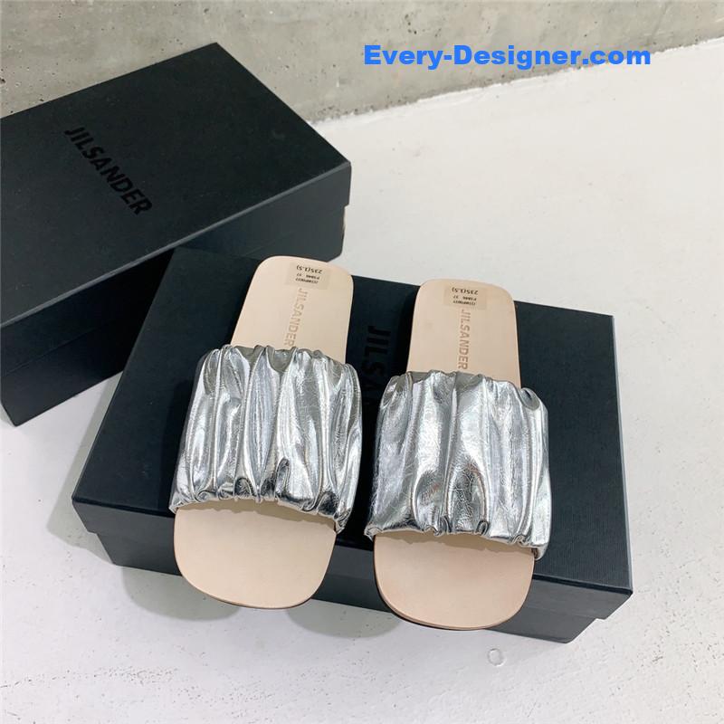 jil sander new pleated petal slippers