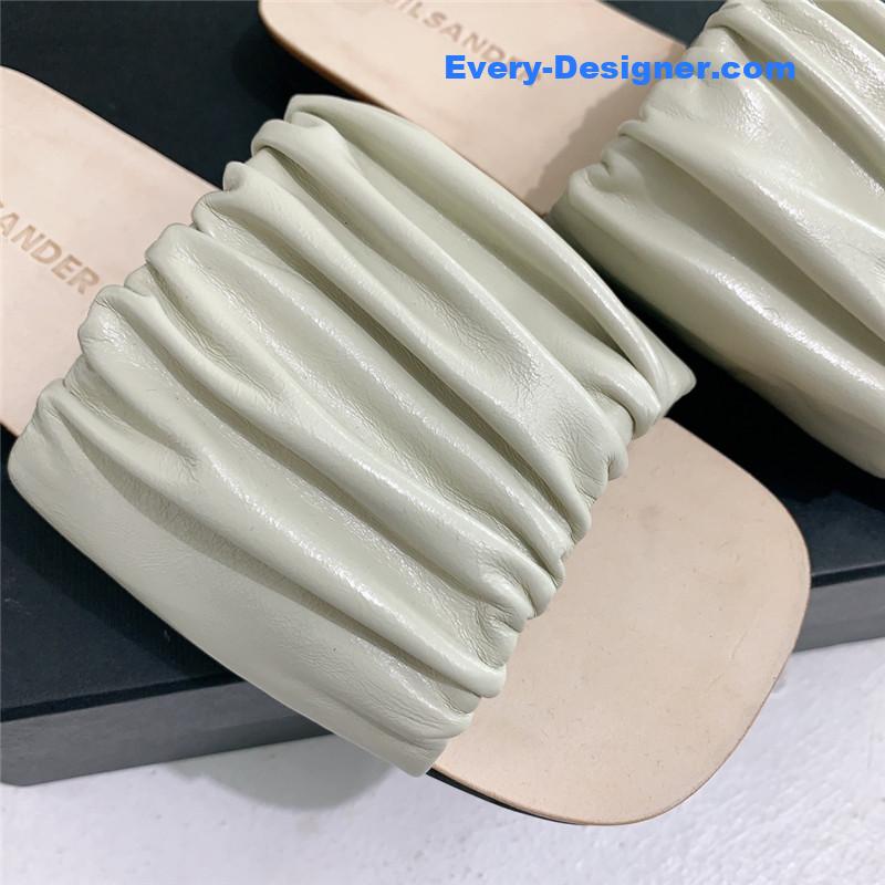 jil sander new pleated petal slippers