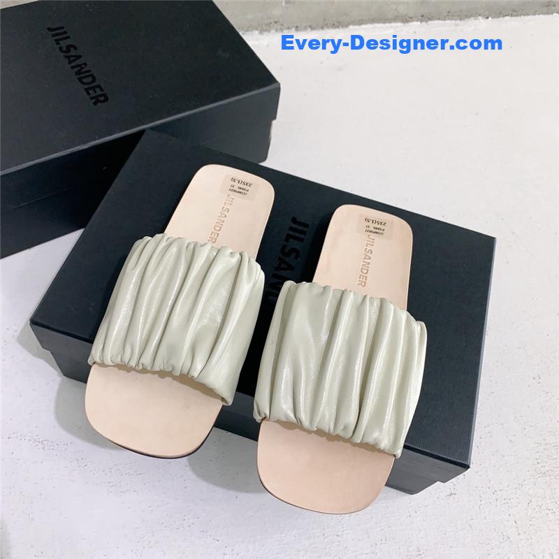 jil sander new pleated petal slippers