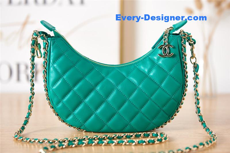 Ch**el small hobo bag green