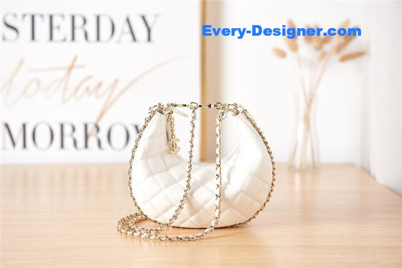 Ch**el small hobo bag white