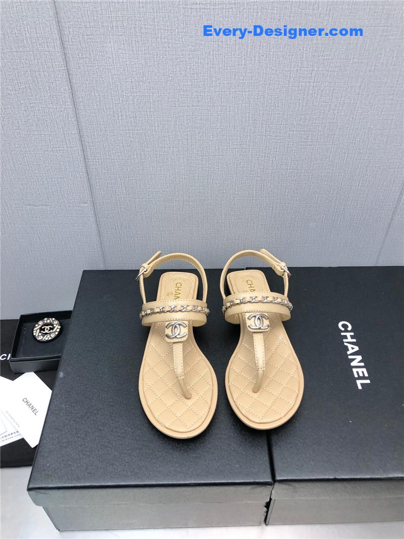 CC new C buckle chain sandals