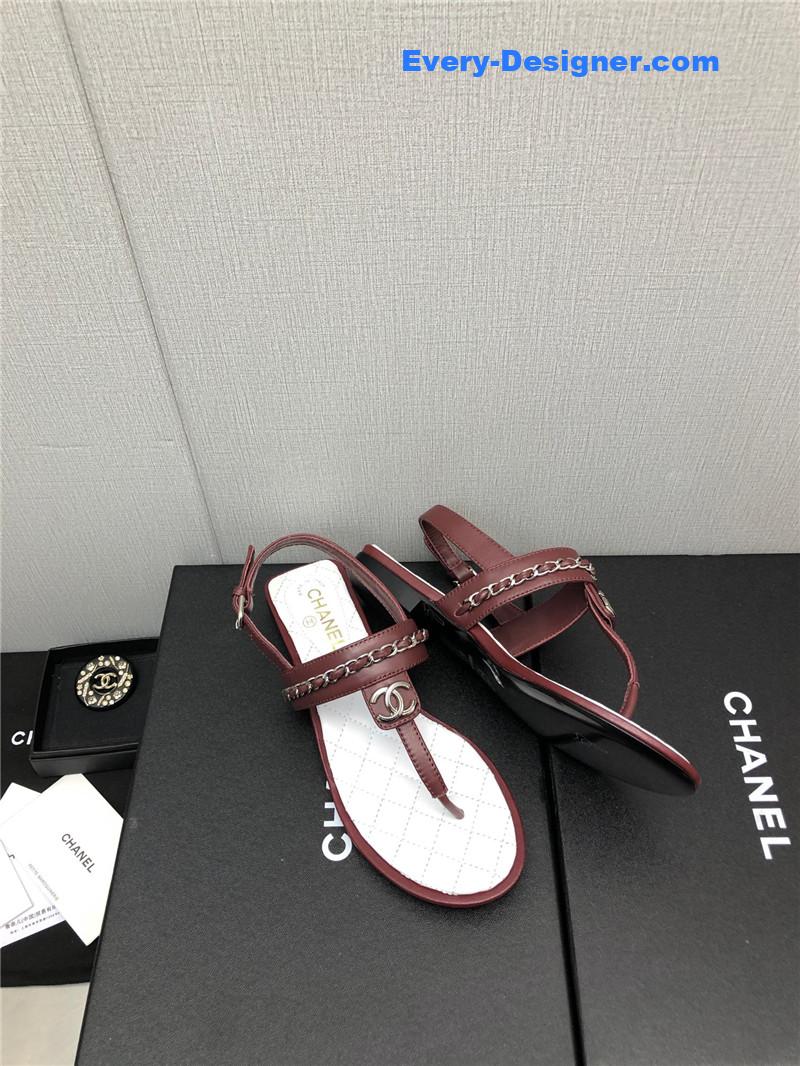 CC new C buckle chain sandals