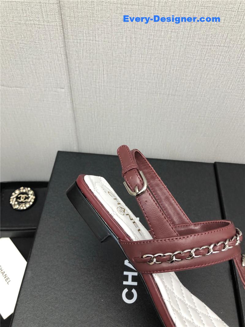 CC new C buckle chain sandals