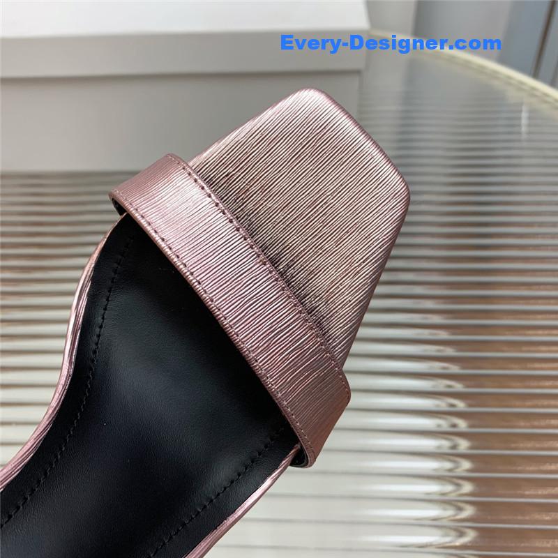 Balmain Metal Buckle Strap Heeled Sandals