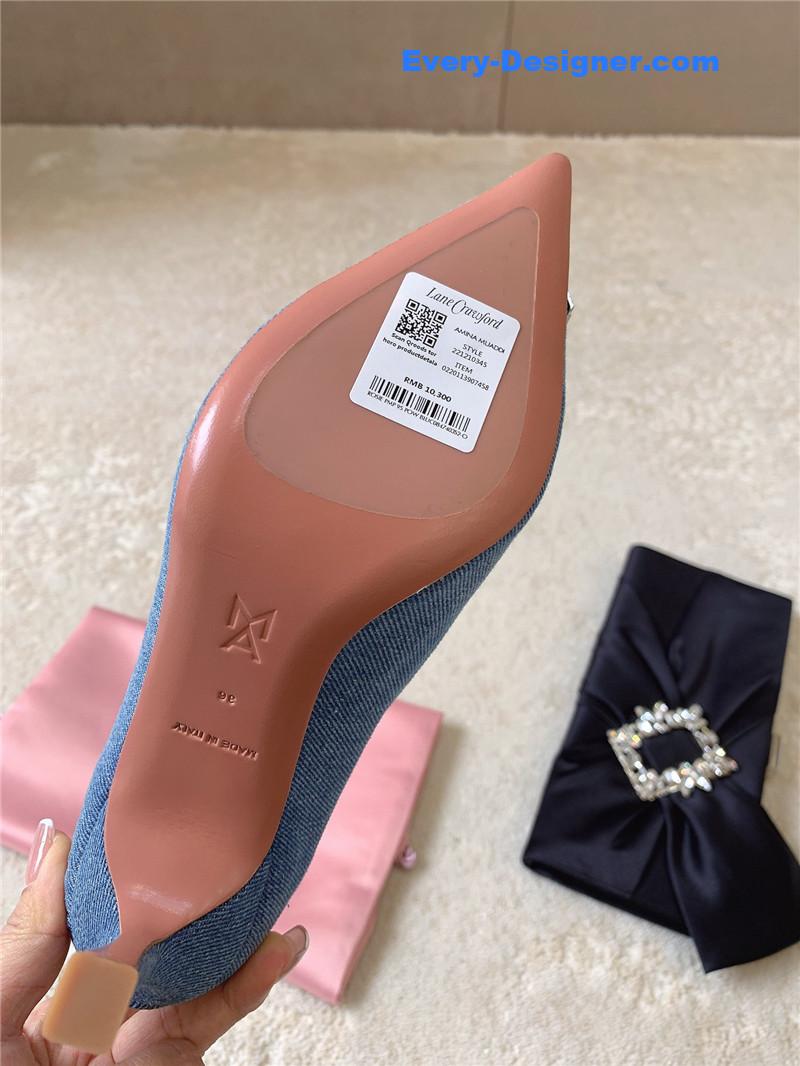 Amina Muaddi New Arrival Crystal Pumps