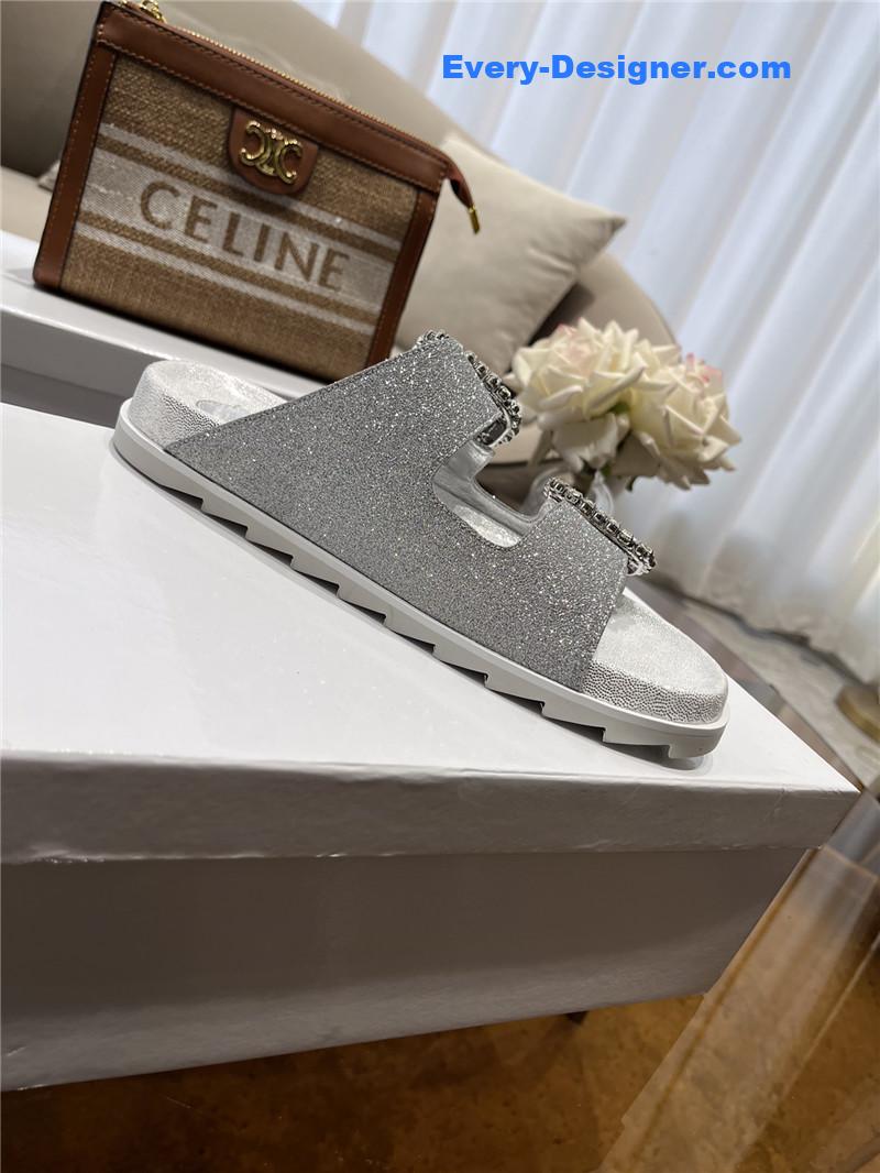 Roger vivier new rhinestone buckle sandals