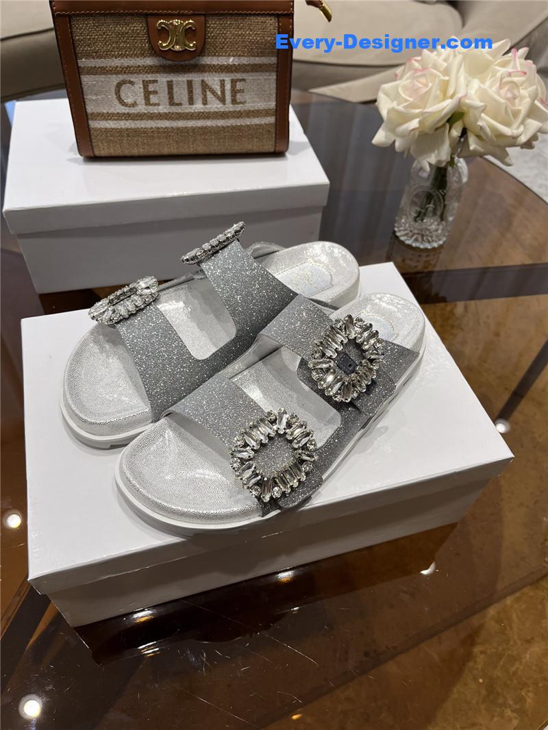 Roger vivier new rhinestone buckle sandals