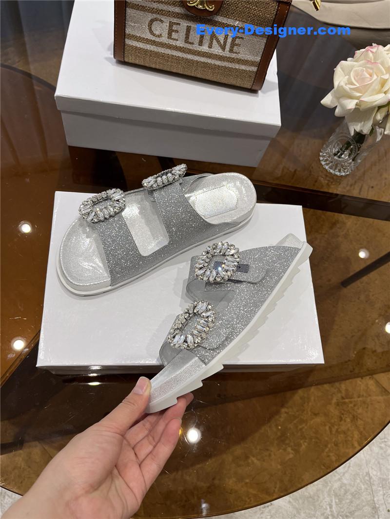 Roger vivier new rhinestone buckle sandals