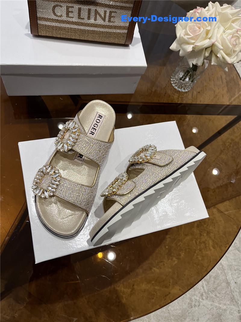 Roger vivier new rhinestone buckle sandals