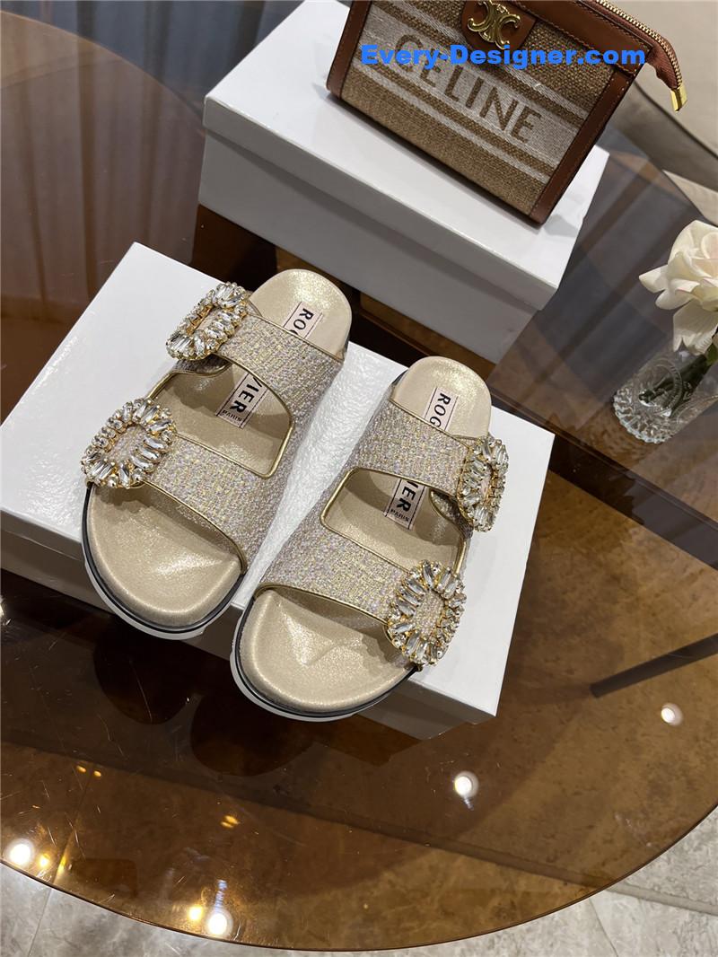 Roger vivier new rhinestone buckle sandals