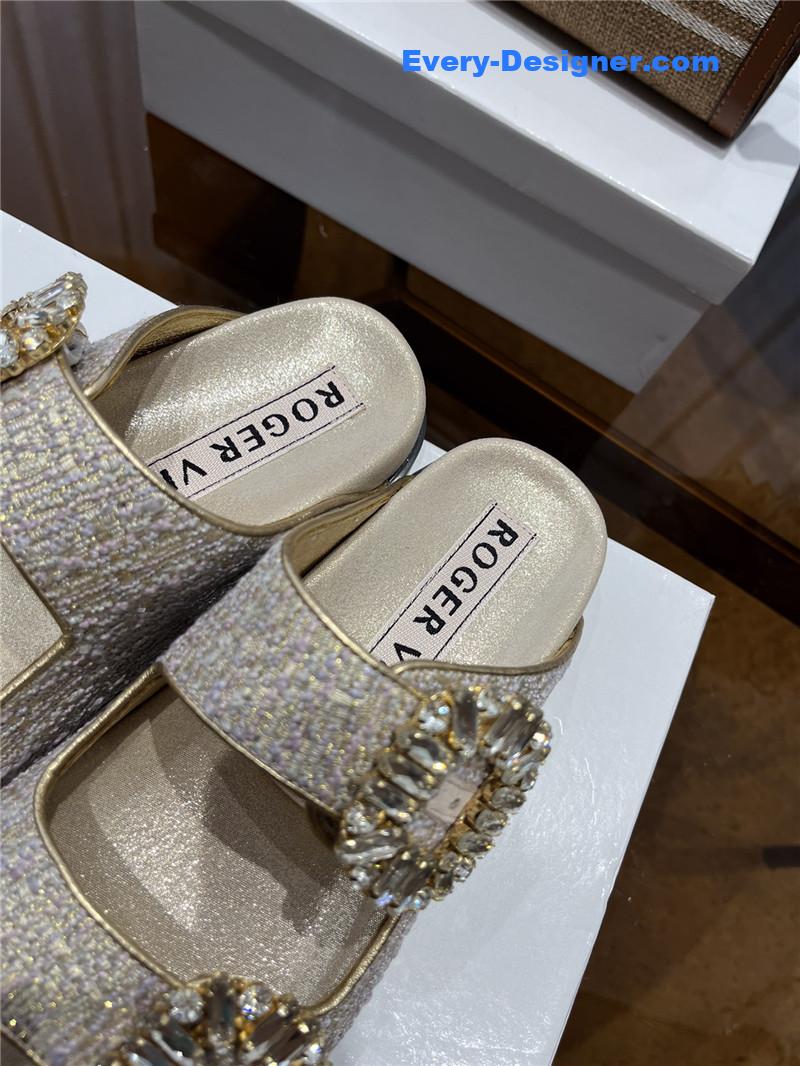 Roger vivier new rhinestone buckle sandals