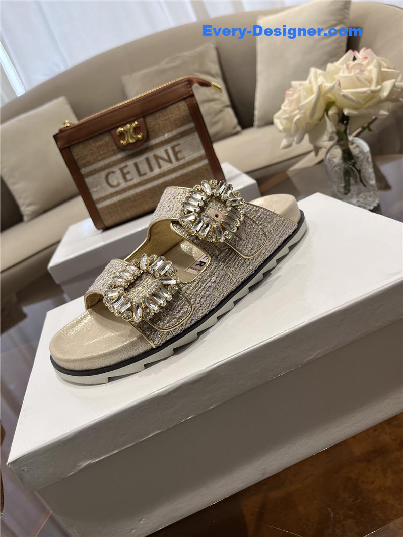 Roger vivier new rhinestone buckle sandals