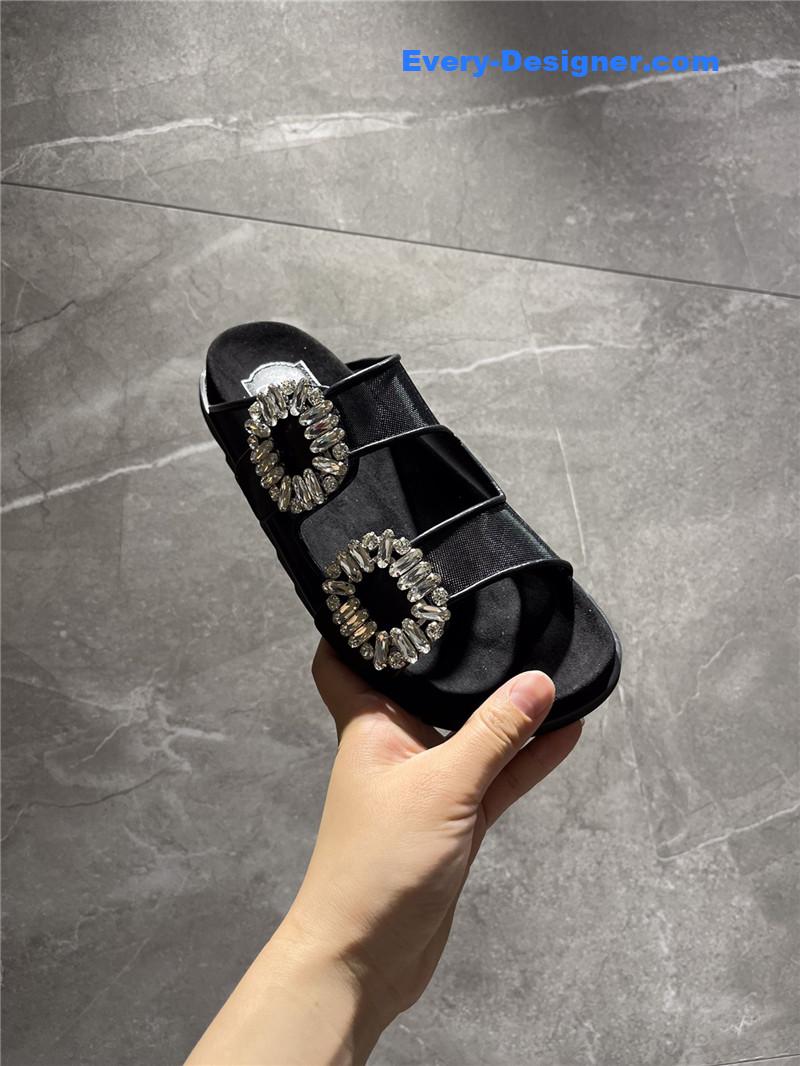 Roger vivier new rhinestone buckle sandals