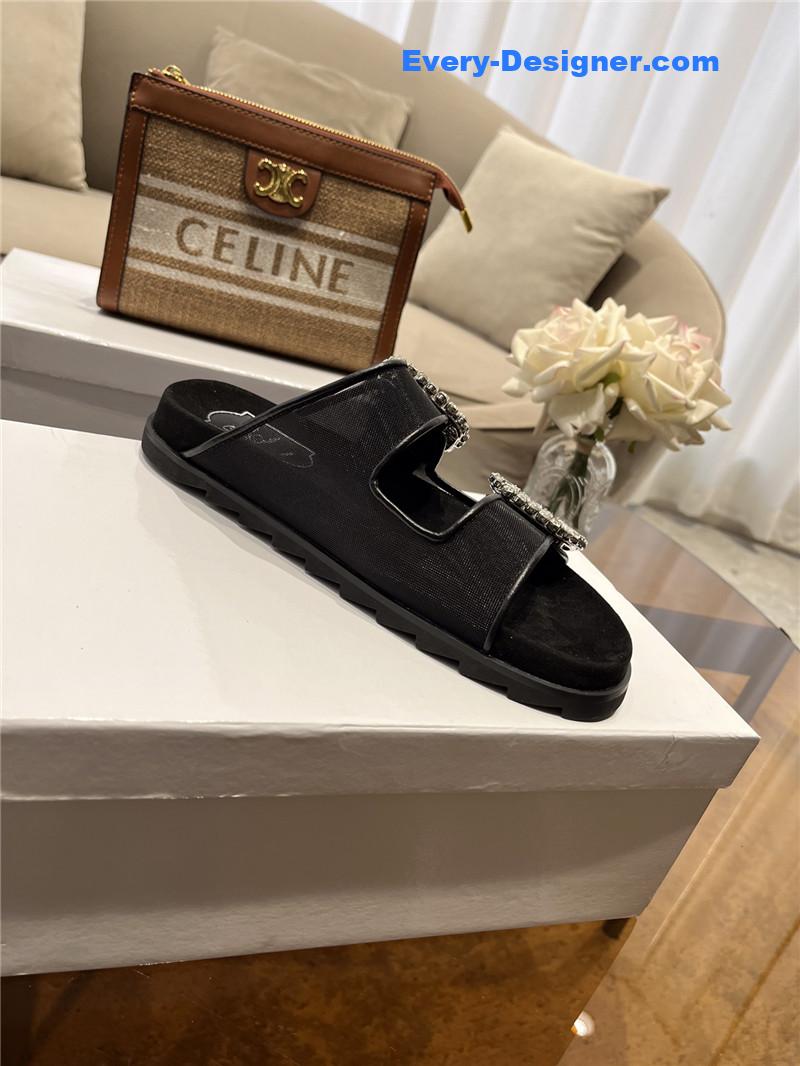 Roger vivier new rhinestone buckle sandals